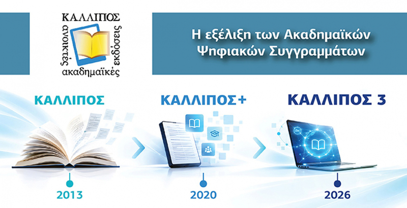 Από το «ΚΑΛΛΙΠΟΣ» και το «ΚΑΛΛΙΠΟΣ+» στο «ΚΑΛΛΙΠΟΣ 3». Υποβολή πρότασης κατόπιν προσκλήσεως του ΥΠΑΙΘΑ για τη δημιουργία ανοικτών ακαδημαϊκών ψηφιακών συγγραμμάτων